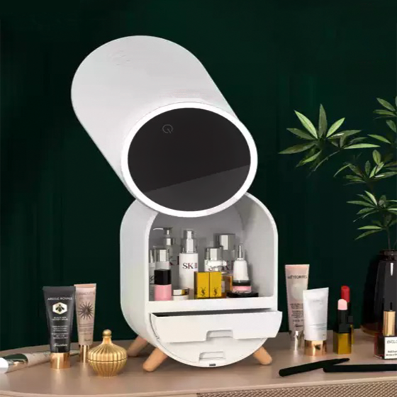  LED mirror makeup storage box 